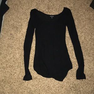 Hard to see but it's a black sweater